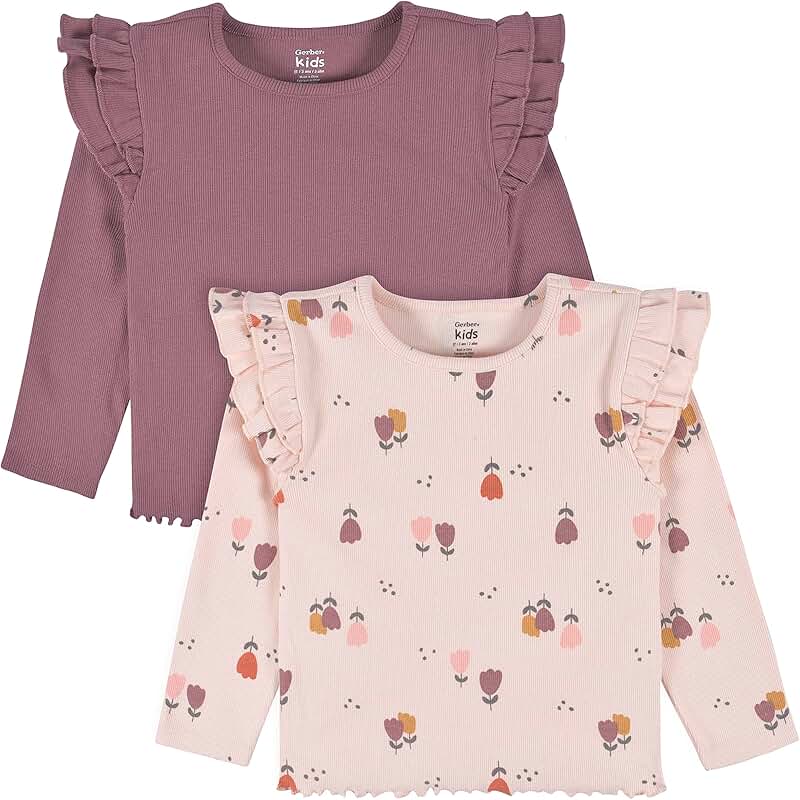 Baby Girl Toddler Ruffle Long Sleeve Tops Pack