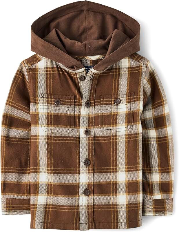 Baby Boys and Toddler Long Sleeve Flannel Shirt