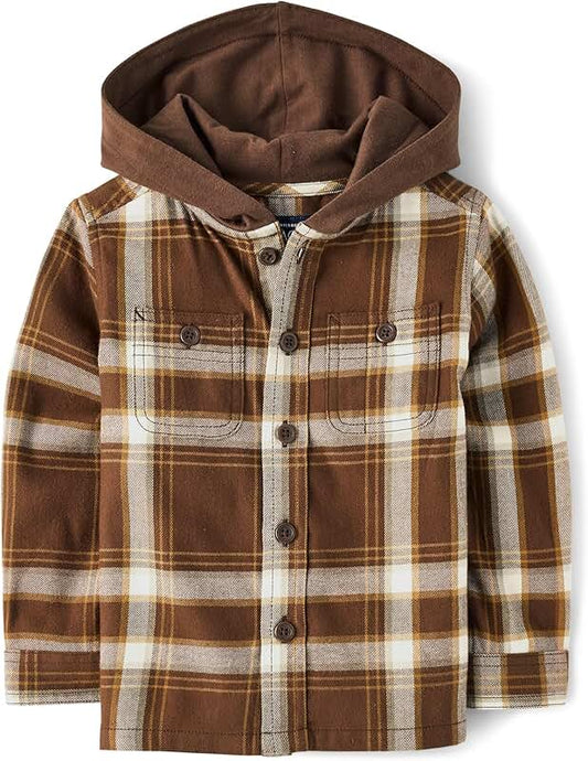 Baby Boys and Toddler Long Sleeve Flannel Shirt