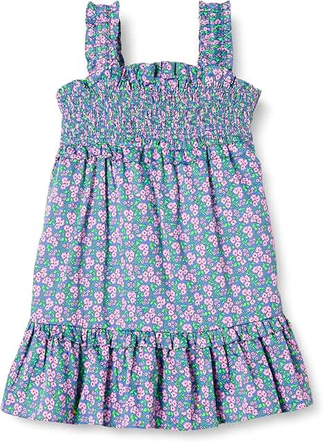 Girls' and Toddlers' Cotton Smocked Tank Dress
