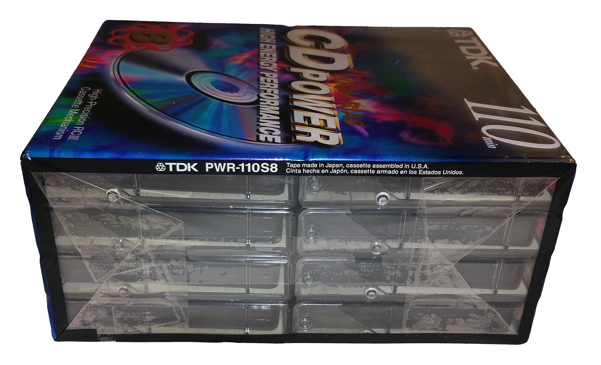 CD Power 110 High Bias High Energy Performance Blank Audio Cassette Tapes - 8 Pack