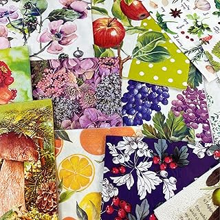 Unique Mystery Pack of 20 Botanical Decoupage Napkins