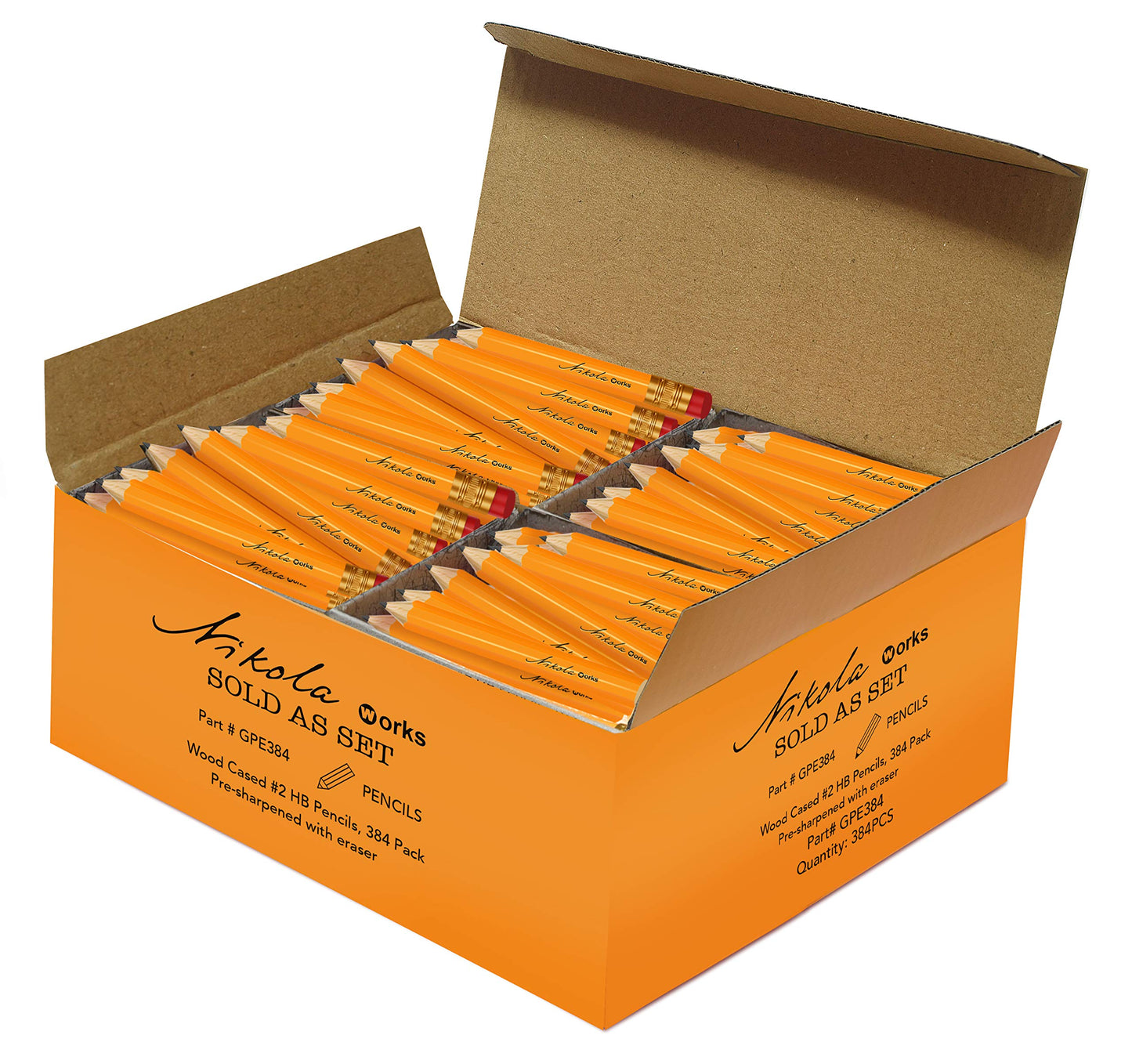 Mini Golf Pencils with Erasers, 384 Count