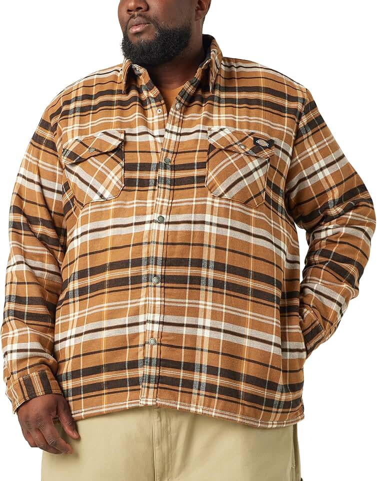 Men's Sherpa Flannel Shirt Jacket