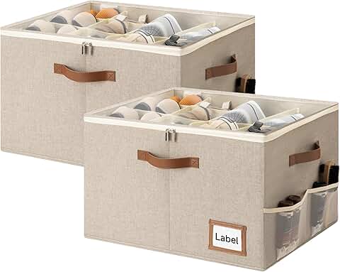 Two Shoe Storage Cubes for Closet, Holds 16 Pairs