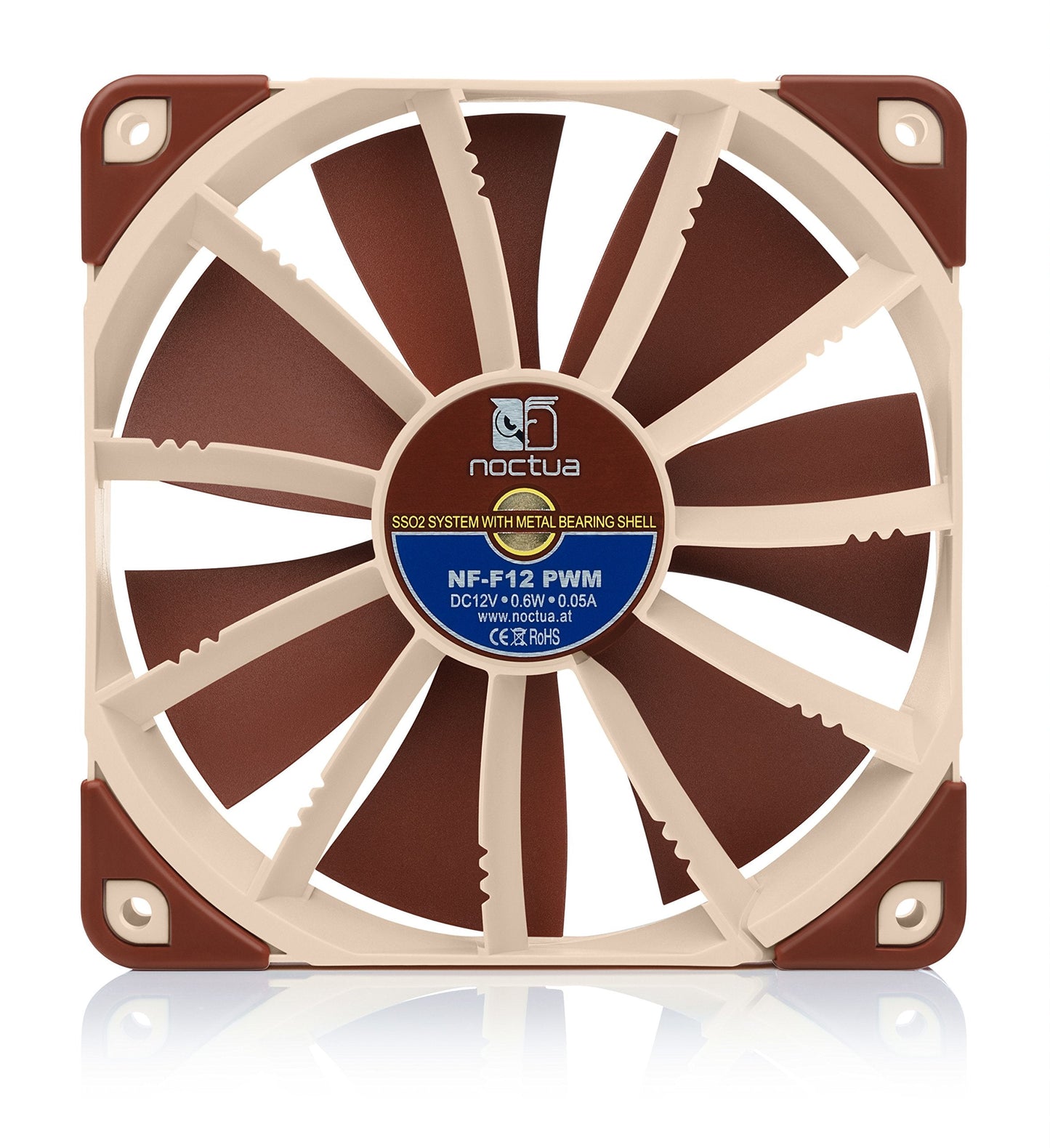 NF-F12 PWM, Premium Quiet Fan, 4-Pin (120mm, Brown)