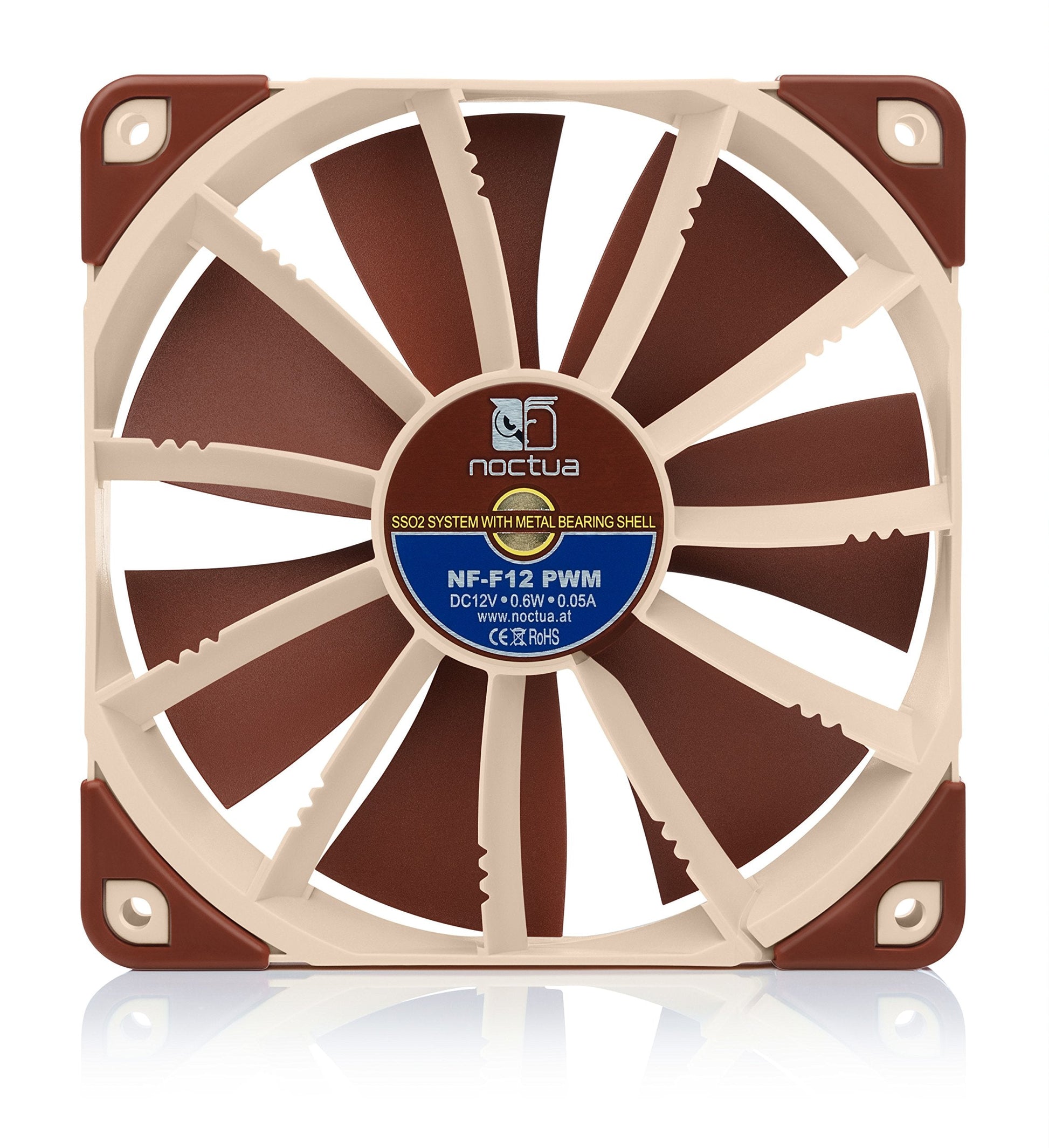 NF-F12 PWM, Premium Quiet Fan, 4-Pin (120mm, Brown)