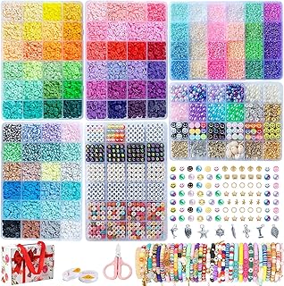 6-Box Friendship Bracelet Making Kit with Beads and Charms