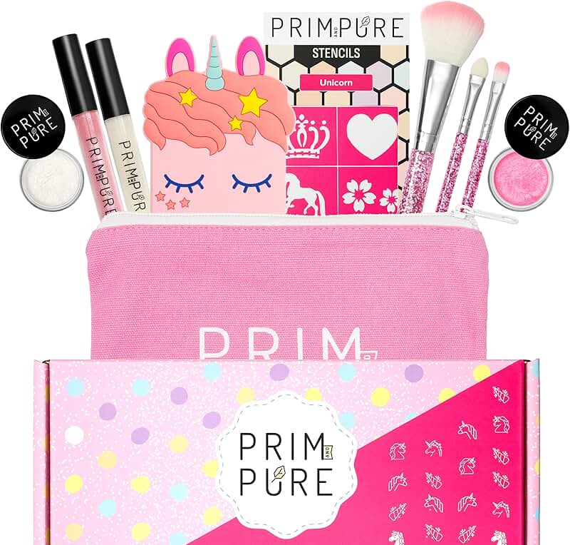 Kids Mineral Makeup Gift Set with Unicorn Mirror