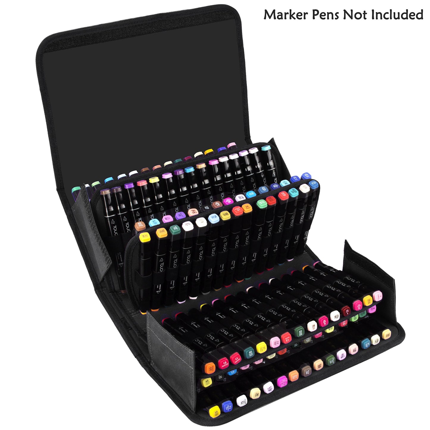 Foldable Marker Storage Case with Handle and Strap