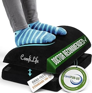 Adjustable Memory Foam Foot Rest for Desk Use