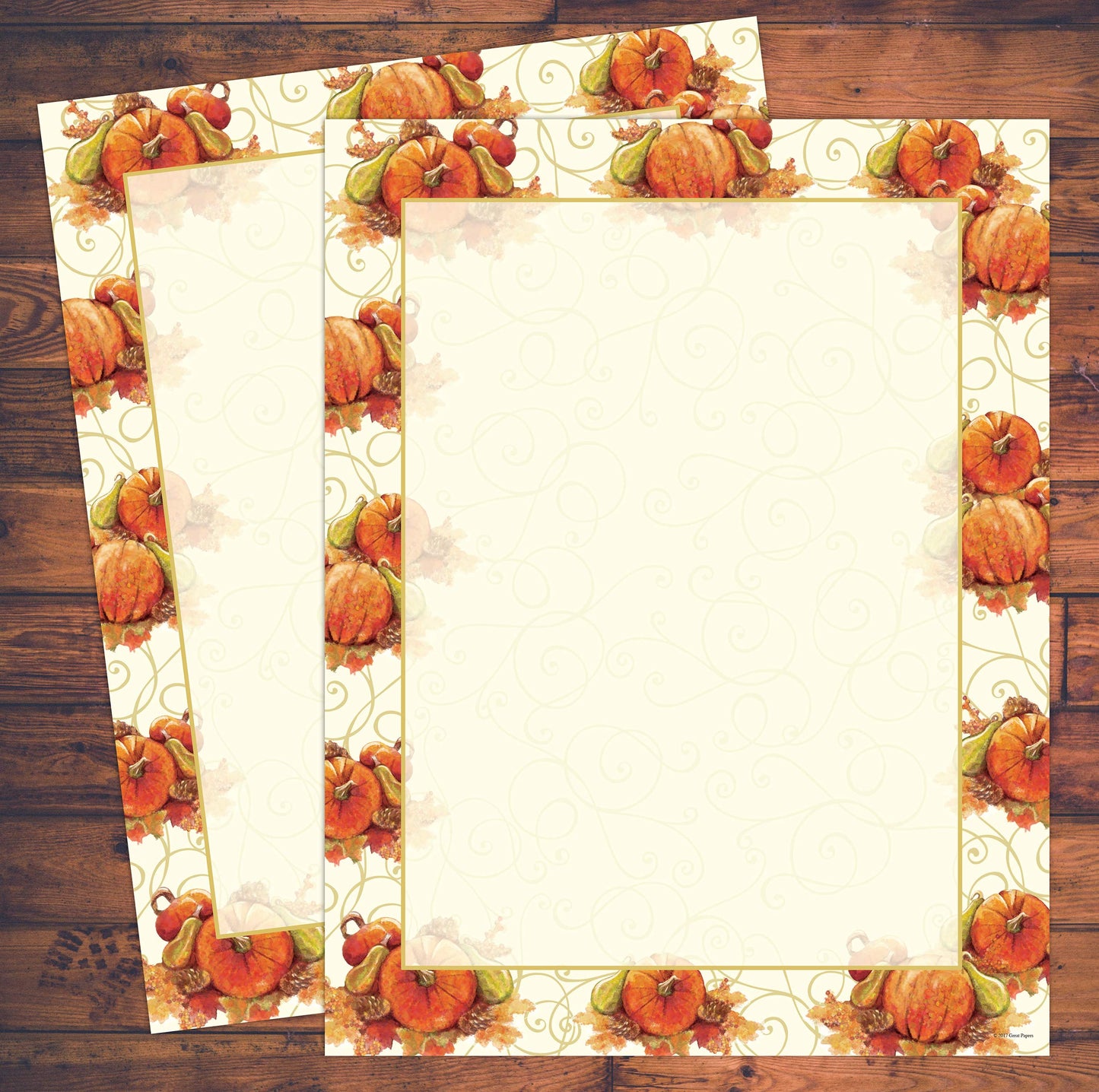 Fall Pumpkin Letterhead, 8.5" x 11", 80 sheets