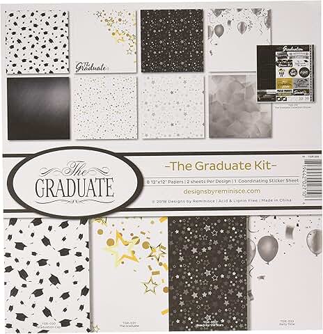Graduate Scrapbook Collection Kit in Multiple Colors