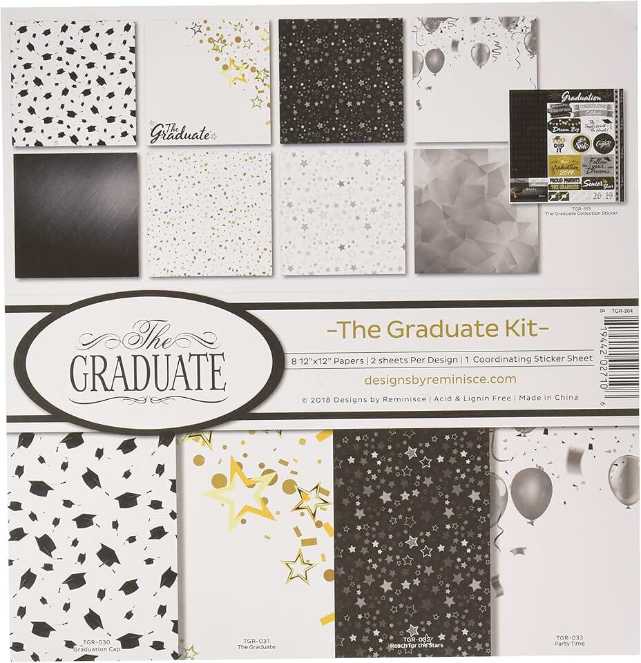 Graduate Scrapbook Collection Kit in Multiple Colors