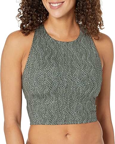 Women's High Neck Racer Back Sports Bra Tank