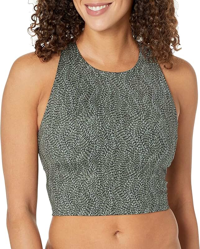 Women's High Neck Racerback Sports Bra Tank