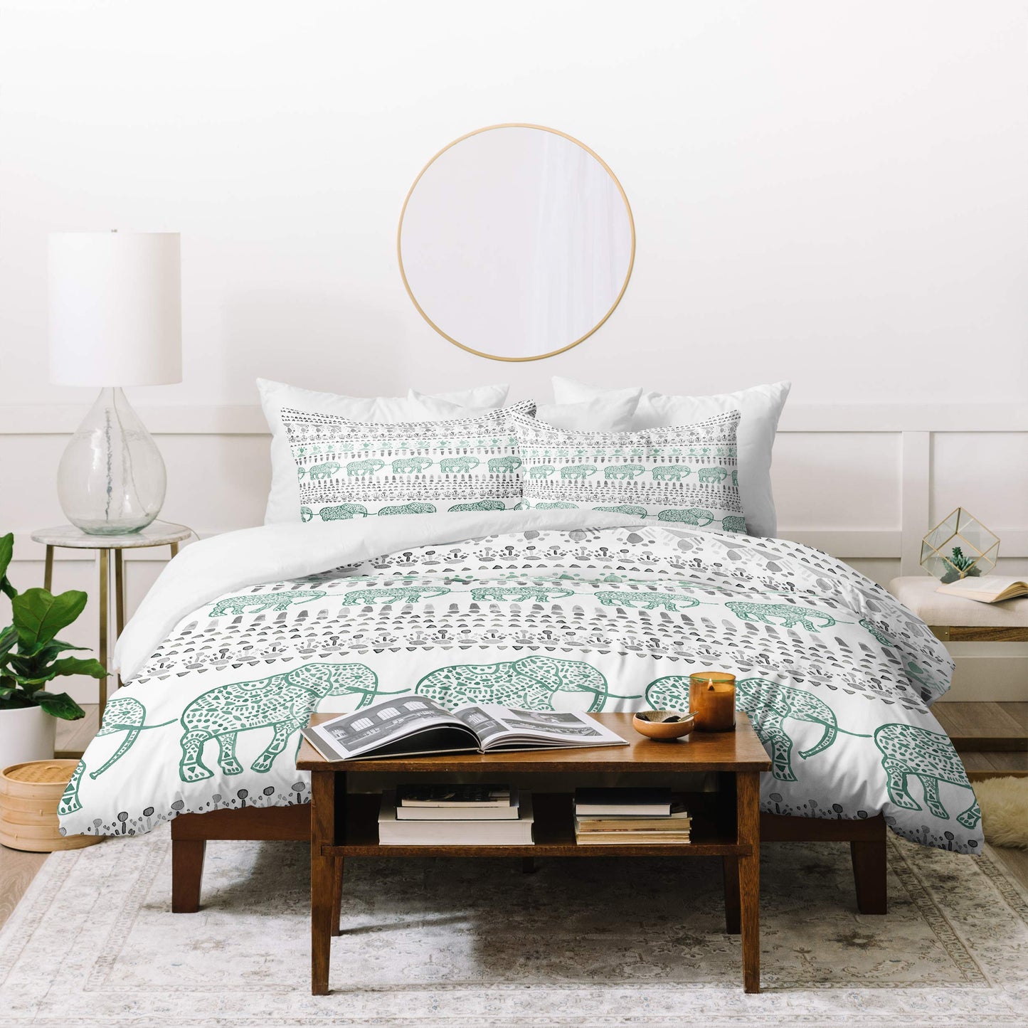 Dash and Ash Delight Way Duvet Set with Pillow Sham, Twin, Green