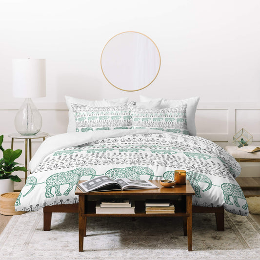 Dash and Ash Delight Way Duvet Set with Pillow Sham, Twin, Green