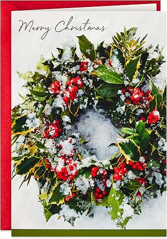 Snowy Wreath Christmas Cards with Envelopes