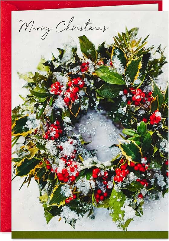 Snowy Wreath Christmas Cards with Envelopes