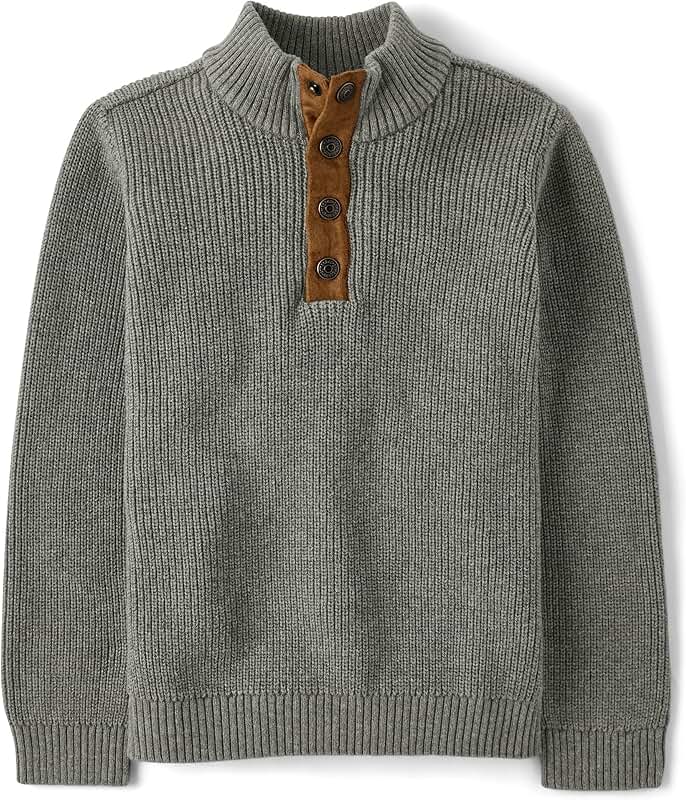 Baby Boys' Toddler Button Pullover Sweater