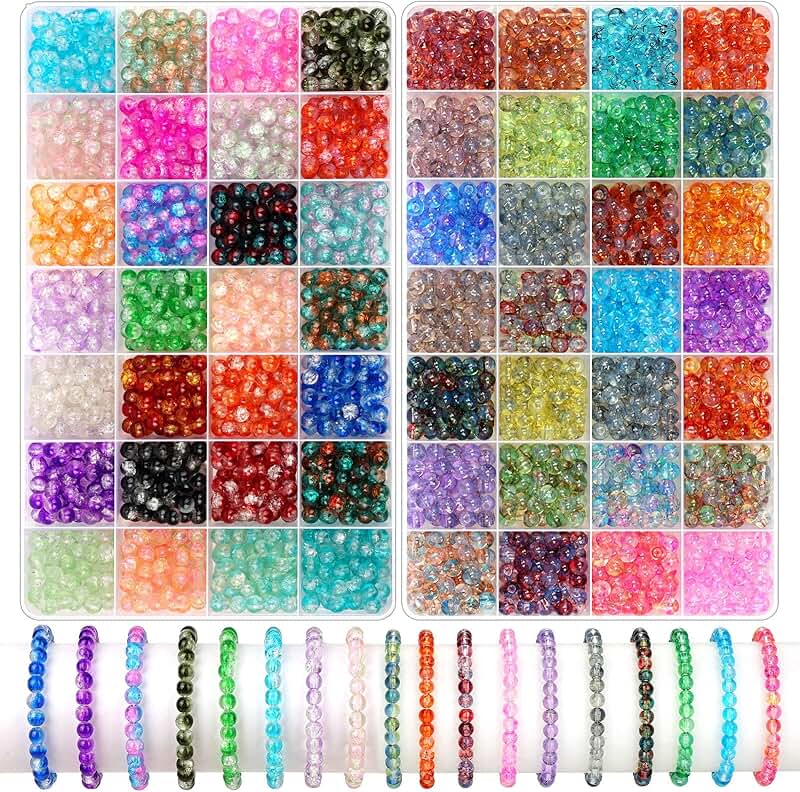 2800 6mm Glass Beads for Jewelry and Crafts