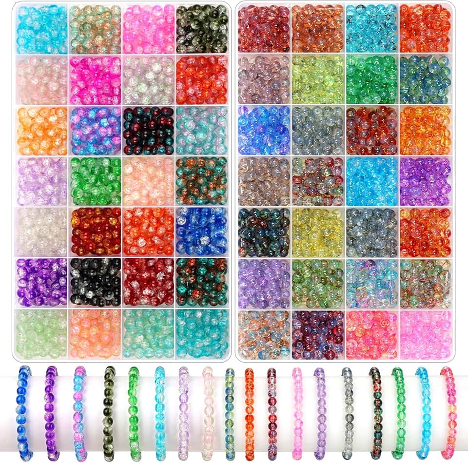 2800 6mm Glass Beads for Jewelry and Crafts
