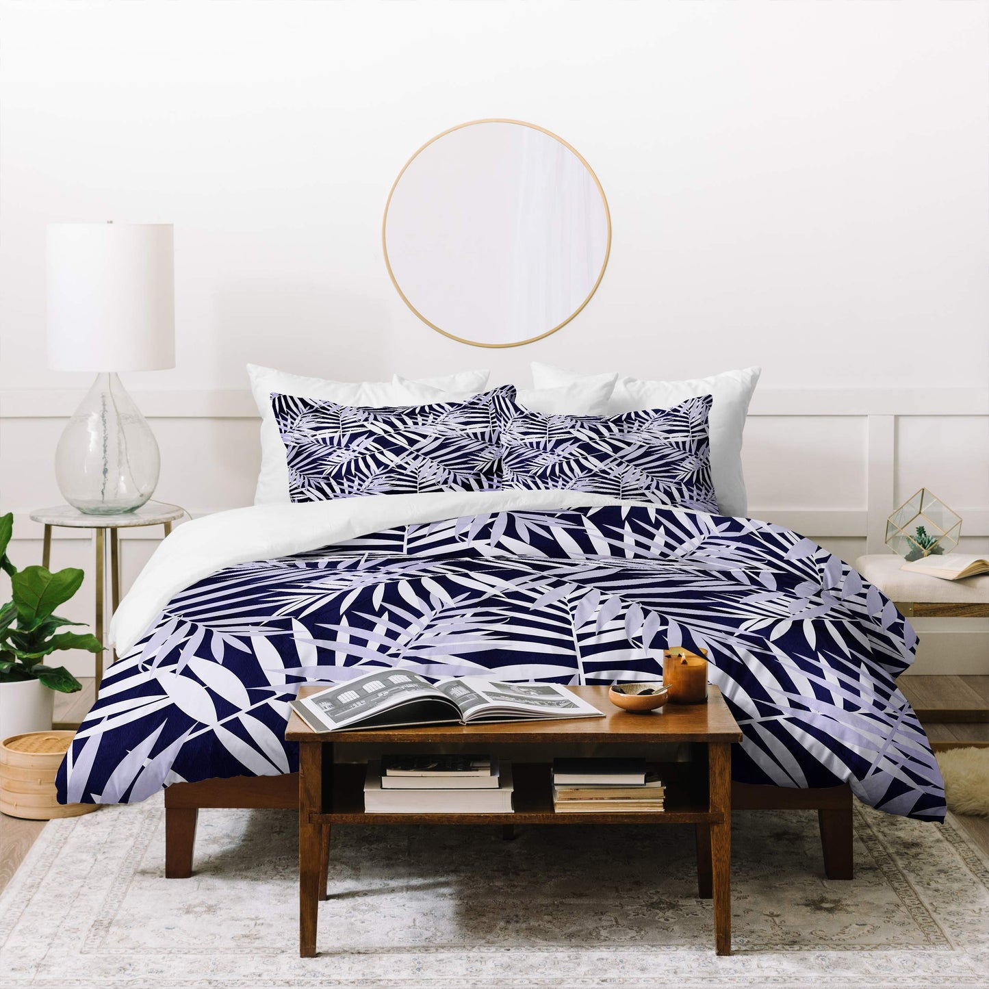 Emmanuela Carratoni Jungle Style Duvet Set with Pillow Sham, Twin, Purple