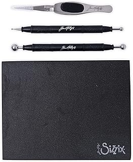Black paper sculpting set for scrapbooking and cardmaking