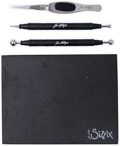 Black paper sculpting set for scrapbooking and cardmaking