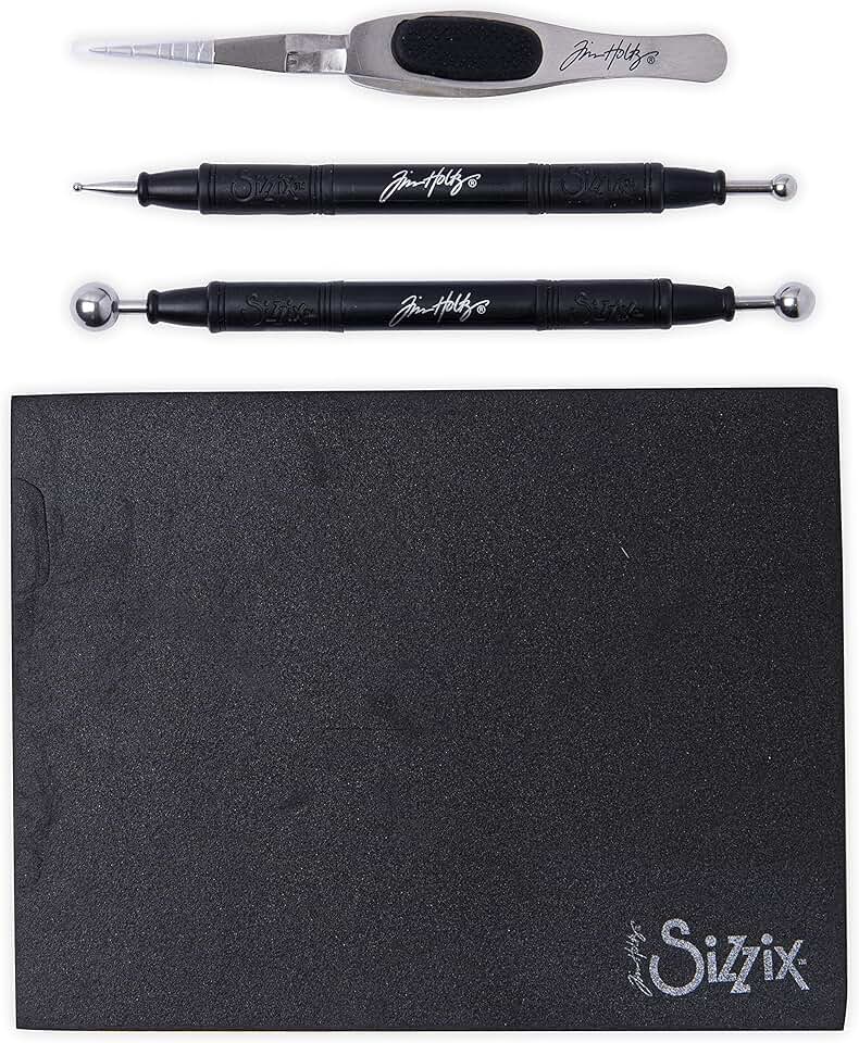 Black paper sculpting set for scrapbooking and cardmaking