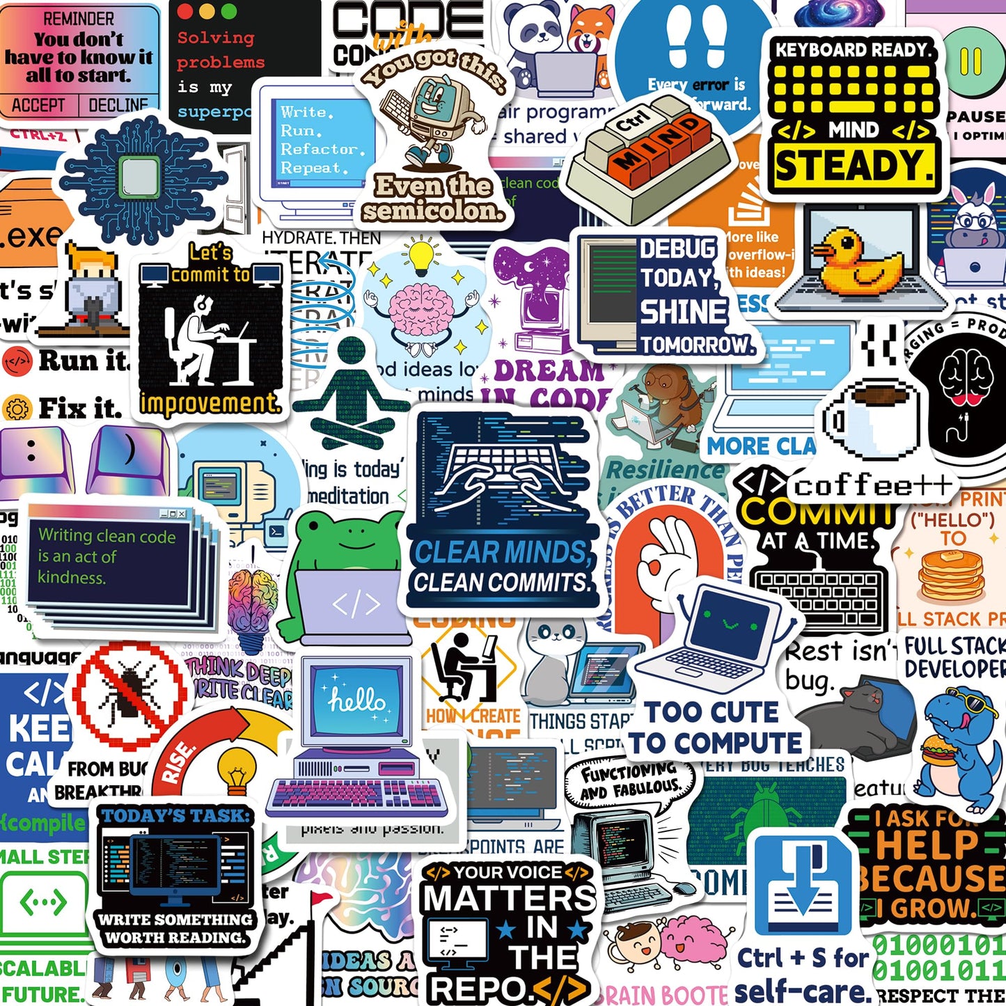 200 Coding Vinyl Stickers for Developers and Engineers