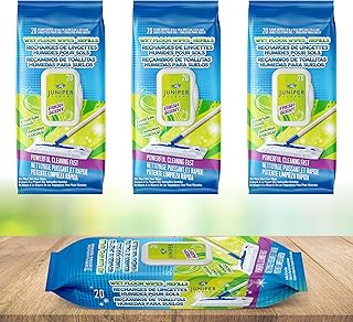 Wet Floor Wipes for Multi-Surface Cleaning, 20 Pack