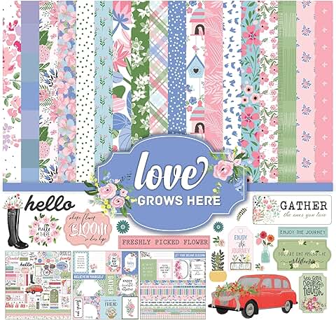 Pastel Floral Double-Sided Scrapbook Paper Pack