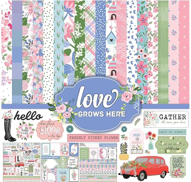 Pastel Floral Double-Sided Scrapbook Paper Pack