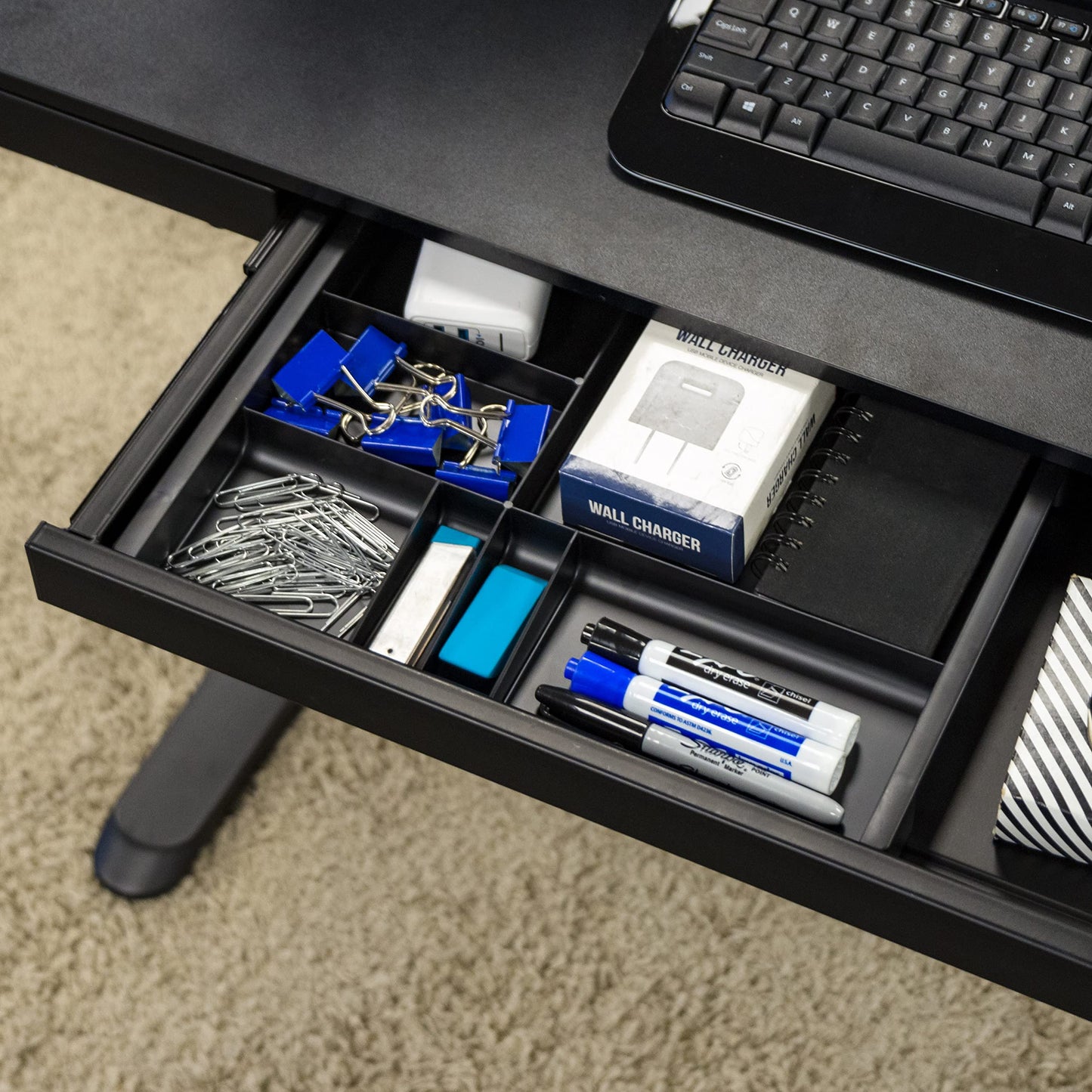 14x10 Inch Stacking Desktop Organizer Tray, 8 Pack