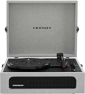 Vintage Portable Vinyl Record Player with Bluetooth and Built-in Speakers