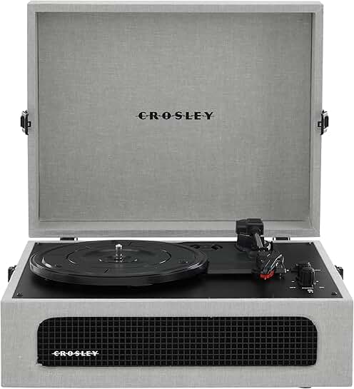 Vintage Portable Vinyl Record Player with Bluetooth and Built-in Speakers