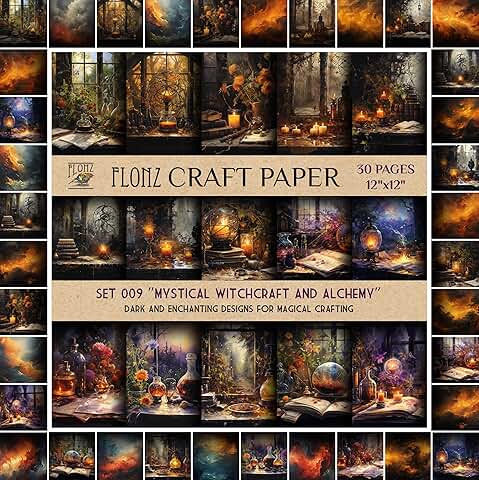 Dark and Enchanting Scrapbook Paper for Crafting