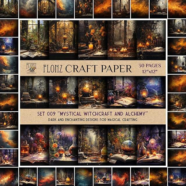 Dark and Enchanting Scrapbook Paper for Crafting