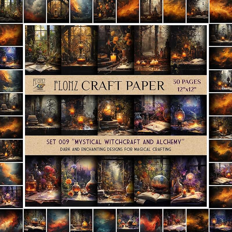 Dark and Enchanting Scrapbook Paper for Crafting