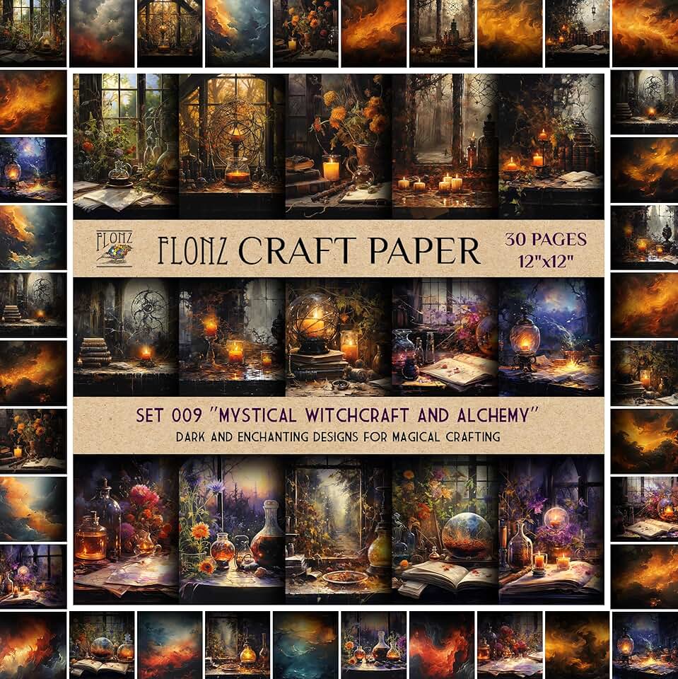 Dark and Enchanting Scrapbook Paper for Crafting