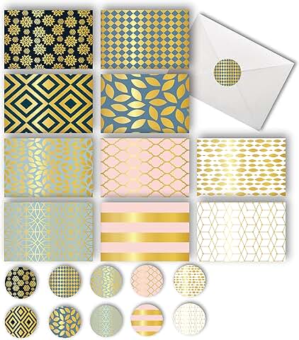 Set of 50 blank cards with envelopes and stickers