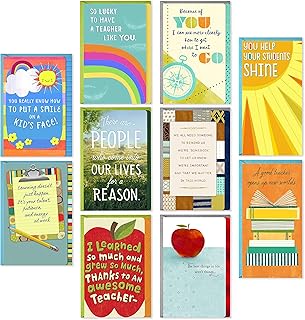 Teacher appreciation cards with gift card holders