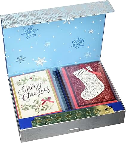 Set of 24 Handmade Holiday Christmas Cards with Envelopes