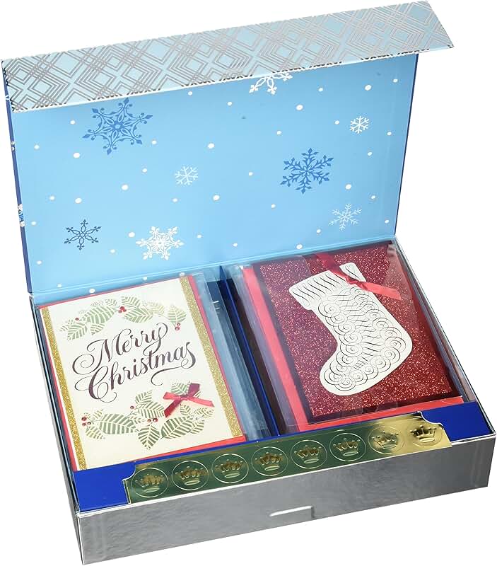 Set of 24 Handmade Holiday Christmas Cards with Envelopes