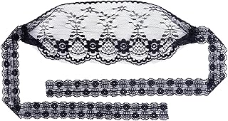 Women’s Black Lace Eye Mask with Star Eyes