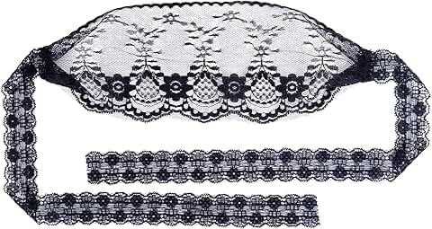 Women’s Black Lace Eye Mask with Star Eyes