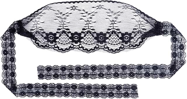 Women’s Black Lace Eye Mask with Star Eyes