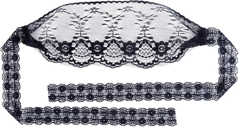 Women’s Black Lace Eye Mask with Star Eyes